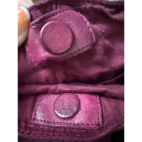 Frye melissa Hobo burgandy wine leather braided detail purse - Picture 4 of 8